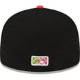 thumbnail image 4 of Men's New Era Black/Red Lake County Captains Copa De La Diversion 59FIFTY Fitted Hat, 4 of 6