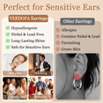 thumbnail image 2 of VEEDOFA Chunky Silver Platd Hoop Earrings for Women, Fashion Hypoallergenic earrings Minimalist Jewelry Gift, 2 of 7