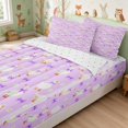 thumbnail image 2 of Erosebridal Goose Zipper Queen Comforter Set with Fitted Sheet and 2 Pillowcases for Girls, Purple Bows Zipper Bedding Set, Reversible, 2 of 7