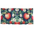 thumbnail image 7 of Yayeee Kitchen Curtains Tier Set of 2 Light Filtering 57"x24" Over Sink Window Panels, Blue Apple Pattern, 7 of 7