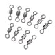 thumbnail image 4 of Pesca Swivels Rueda Conectador Eslabón Giratorio con Anillos Sólidos de Cojinete de ejercicio Pesca Cebos Señuelos 8, 4 of 6