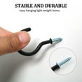 thumbnail image 3 of Wekvgz 10pcs Cup Hooks 2" Vinyl Coated Screw-in Ceiling Wall Thread Hooks Great for Hanging Indoor Outdoor Lights Black, 3 of 7