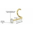 thumbnail image 4 of EternalDia Real Diamond Nose Stud With Twist Back 14K Gold Nose Stud in 20 Gauge/Diamond Nose Ring For Women/Diamond Color-I-J, Diamond Clarity- I2-I3, 4 of 7
