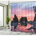 thumbnail image 5 of Ambesonne Nature Shower Curtain, Mystic Beach Skyline, 69"Wx75"L, Multicolor, 5 of 5