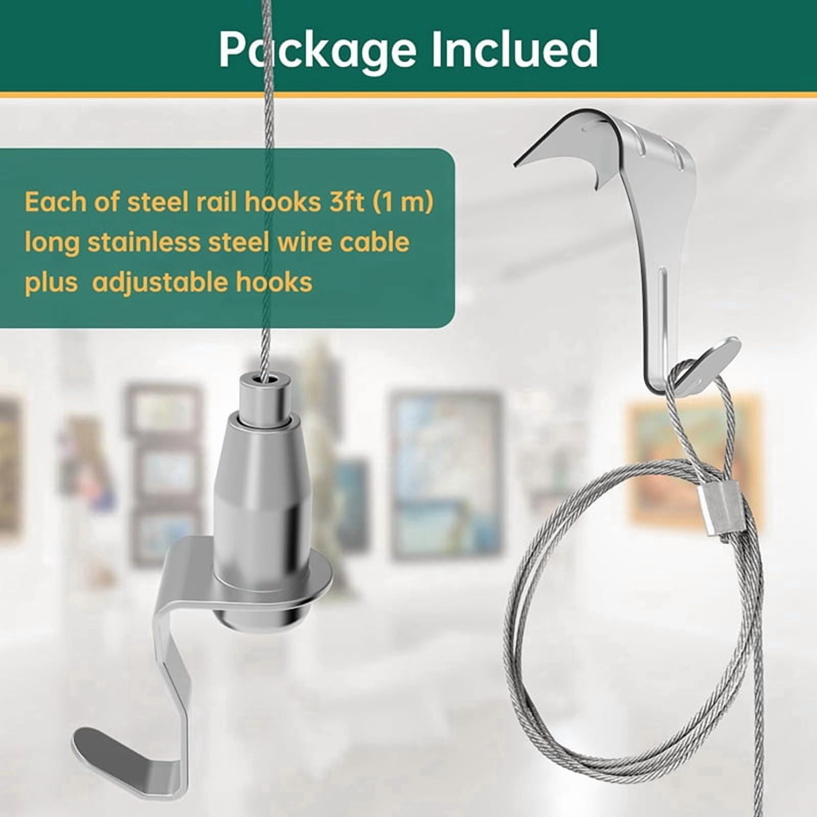 16 Pcs Picture Rail Hanging System,Picture Rail Hooks Molding Hooks Picture Rail Hangers