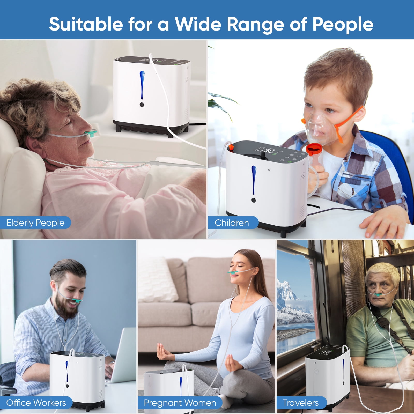 Portable Use L O2 Tube Machine, Home Use ConcentraTor Rugged Design Continuous W56