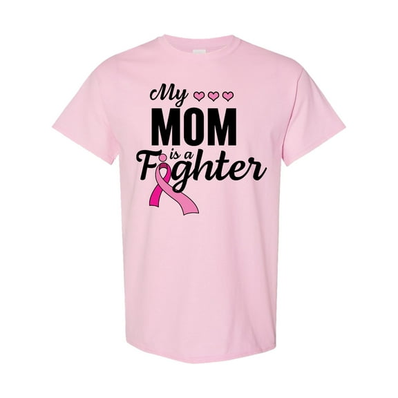 Inktastic Breast Cancer Awareness My Mom is a Fighter T-Shirt