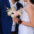 thumbnail image 5 of 2 juegos, flor de muñeca de boda, flor de muñeca de rosa de dama de honor, adecuado para celebraciones de aniversario de boda, bailes, fiestas, decoración del hogar., 5 of 5