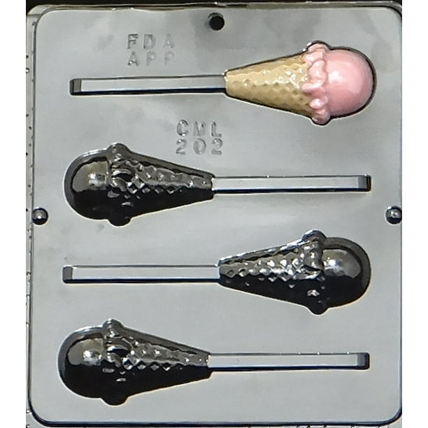 202 IceCream Cone Lollipop Chocolate Candy Mold