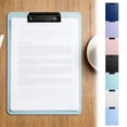 thumbnail image 3 of Plastic Clipboards,A4 Document Clipboards with Hanging Hook,Slim ClipBoard in Assorted Colors,for Office Filing,Daily Writing,File Organization,12.4x8.86 Inch,Purple, 3 of 7
