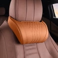 thumbnail image 4 of Car Headrest Neck Pillow, Ergonomic Cushion with Adjustable Straps Automotive Neck Support, Breathable Cloth Headrest Pillow for Cars, SUVs, Trucks, Office Chairs, 10.63 x 6.30 in, Orange, 1 Pack, 4 of 7