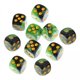 thumbnail image 1 of Paquete De 2 Dados De Seis Caras De 10 Piezas, Juguetes Opacos Para Fiestas, Para , RPG, Enseñanza De Matemáticas, Verde, 1 of 7