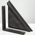 thumbnail image 5 of American Art Decor Rustic Wood Floating Corner Shelves - Black - Set of 2, 5 of 5