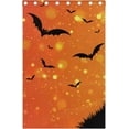 thumbnail image 4 of Coolnut Halloween Pumpkins Bats Thermal Insulated Blackout Grommet Printed Window Curtain, 84"x55" 100% Polyester for Living Room Home Decoration, 2 Panels, Stitching styles, 4 of 6