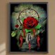 thumbnail image 1 of Cuadros Decorativos Pintura de diamante 5D DIY Taladro redondo completo Rosa oscura Atrapasueños Decoración para el hogar Wdftyju embutido en tela, 1 of 8