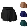 thumbnail image 2 of Gnshining 2PC Yoga Shorts for Women Summer Elastic Waist Shorts Casual Beach Shorts Plus Size Athleisure Shorts High Waisted Sports Pants Sweat Shorts, 2 of 4