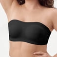 thumbnail image 5 of Byworldtasic Plus Size Strapless Bras for Women Wireless Padded Bandeau Bra Jelly Seamless Non-Slip Invisible Bralette, 5 of 9