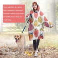 thumbnail image 4 of Colorful Strawberry Plants Fruit Leaf Wearable Oversized Blanket,Wearable Blanket Hoodie for Adults,Cozy Hooded Blankets with Super Pockets,Super Warm Fuzzy Pullover for Women & Men, 4 of 6