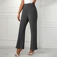 thumbnail image 4 of Uaswgudfs Women's Modal Soft Relaxed Cropped Pants High Waist Casual Wide Leg Pants with Pockets Gray 2XL, 4 of 7