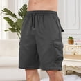 thumbnail image 7 of Bxsruta Men's Elastic Waist Drawstring Casual Shorts with Multiple Pockets for Outdoor Comfort and Daily Wear, 7 of 7