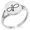 Silver, variant on Stainless Steel Infinity Arrow Minimalist Oval Top Polished Statement Ring