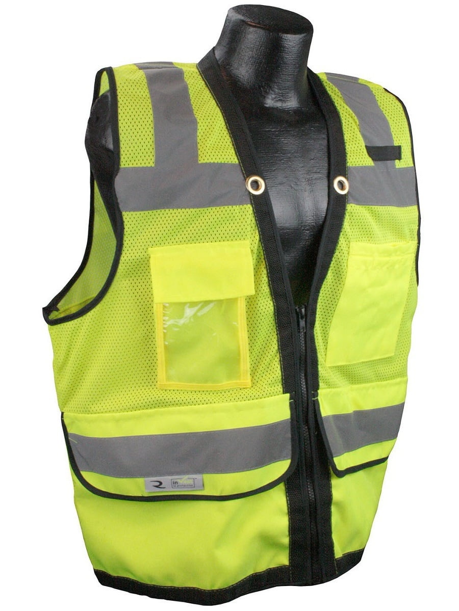 5 Extra large Radians SV59-3ZGD-5X Class 3 Heavy Duty Surveyor Saftey Vest Green Mesh Solid 5 Extra large Radians SV59-3ZGD-5X Class 3 Heavy Duty Surveyor Saftey Vest Green Mesh Solid