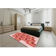 thumbnail image 5 of Ahgly Company Machine Washable Indoor Square Transitional Light Salmon Pink Area Rugs, 7' Square, 5 of 7