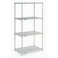 thumbnail image 4 of Nexel® 4 Shelf Nexelate® Silver Epoxy Wire Shelving Unit Starter 30"W x 24"D x 74"H, 4 of 5