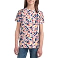 thumbnail image 3 of Wukai Abstract Leopard Print Youth Unisex Short Sleeve T-Shirt for Boys, Girls, Teens, and Kids-X-Small, 3 of 7