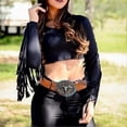 thumbnail image 3 of Retro Punk-Embossed Westerns Denim Belt Personalized Vintage Buckle Men Waist Strap for Pants Trousers, 3 of 5