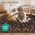 thumbnail image 4 of ODIKA 4'x6' Orange And Black Ornate Center Scrolling Washable Area Rug Emblem Vine Border Symmetrical Layout Ornamental Balanced for Home Office, Under Desk, Non-Slip Chair-Friendly, Flatwoven, 4 of 6