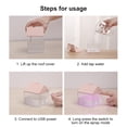 thumbnail image 3 of Rociador de niebla 2W 250ml Forma de casa Luz de noche Humidificador de aire Decoración de sincronización Difusor de niebla, Rosa, USB Inevent HA008481-01B, 3 of 6