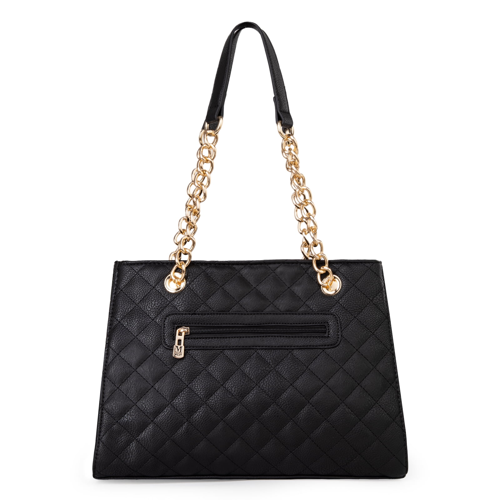 Montana West MEDIUM Chain Shoulder Bag for Women Hobo Handbags Tote Purse, Black