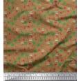 thumbnail image 1 of Soimoi Japan Crepe Satin Fabric Text,Tomato & Carrot Vegetable Printed Fabric 1 Yard 42 Inch Wide, 1 of 1