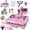 Pink, variant on DKMOCO 8 in 1 Heat Press Machine with 30OZ Tumbler press, 15"x15" 360-Degree Swing Away Digital Heat Transfer Sublimation for Mugs Hat Plate Cap T Shirts,Green