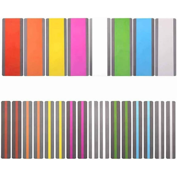 Set of 24 Colorful Guided Reading Strips Colored Overlays Bookmark Highlighter Reading Tracking Ruler for Dyslexics, M L