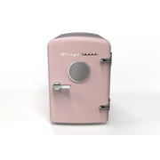Frigidaire, Portable Retro 6 Can Mini Personal Fridge Cooler, EFMIS129, Pink
