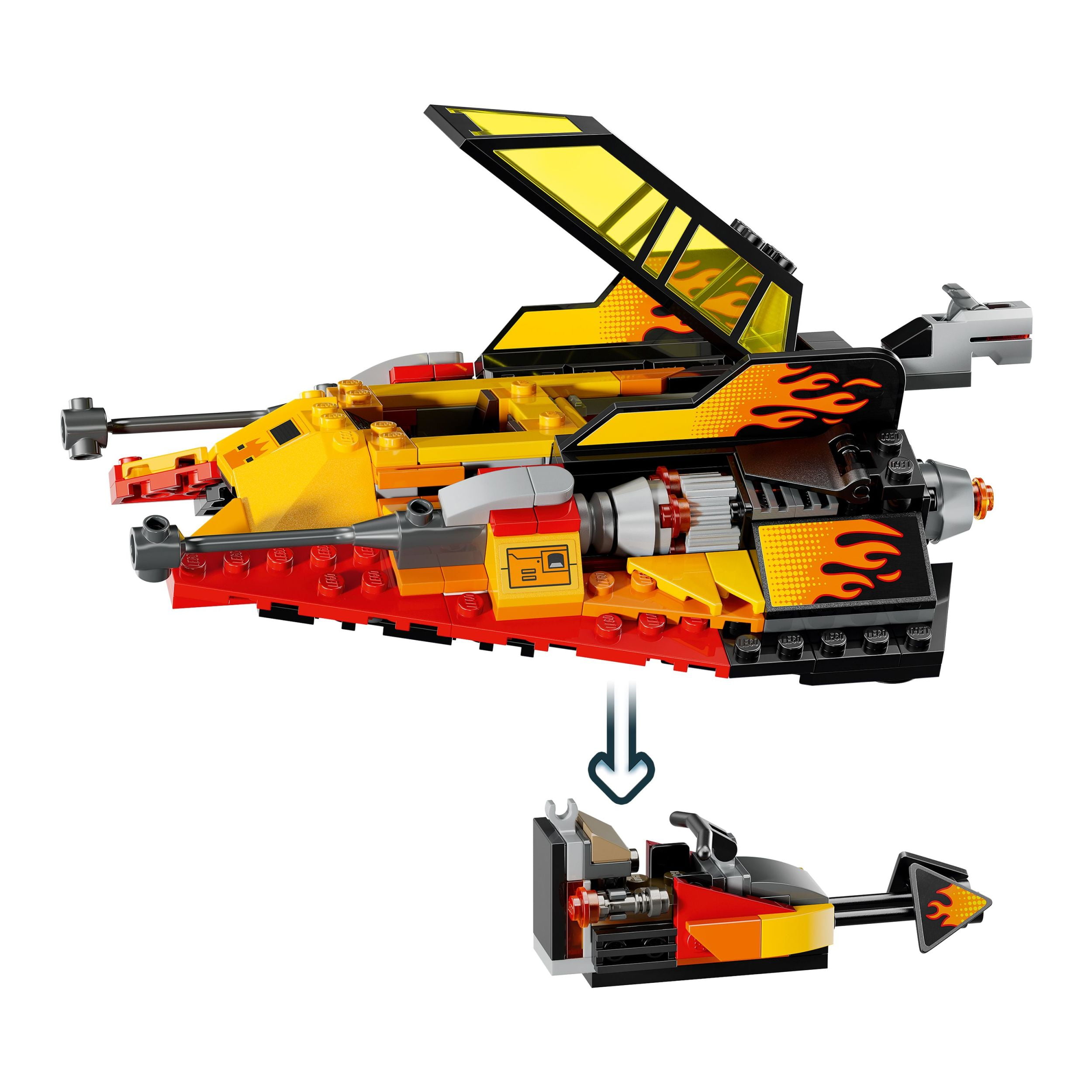 LEGO Star Wars Le Snowspeeder en Flammes, Jouet de Construction 75414 LEGO Le Snowspeeder™ en 75414