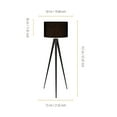 thumbnail image 4 of Teamson Home Romanza 60.23" Postmodern Tripod Floor Lamp with Drum Shade, Matte Black, 4 of 8