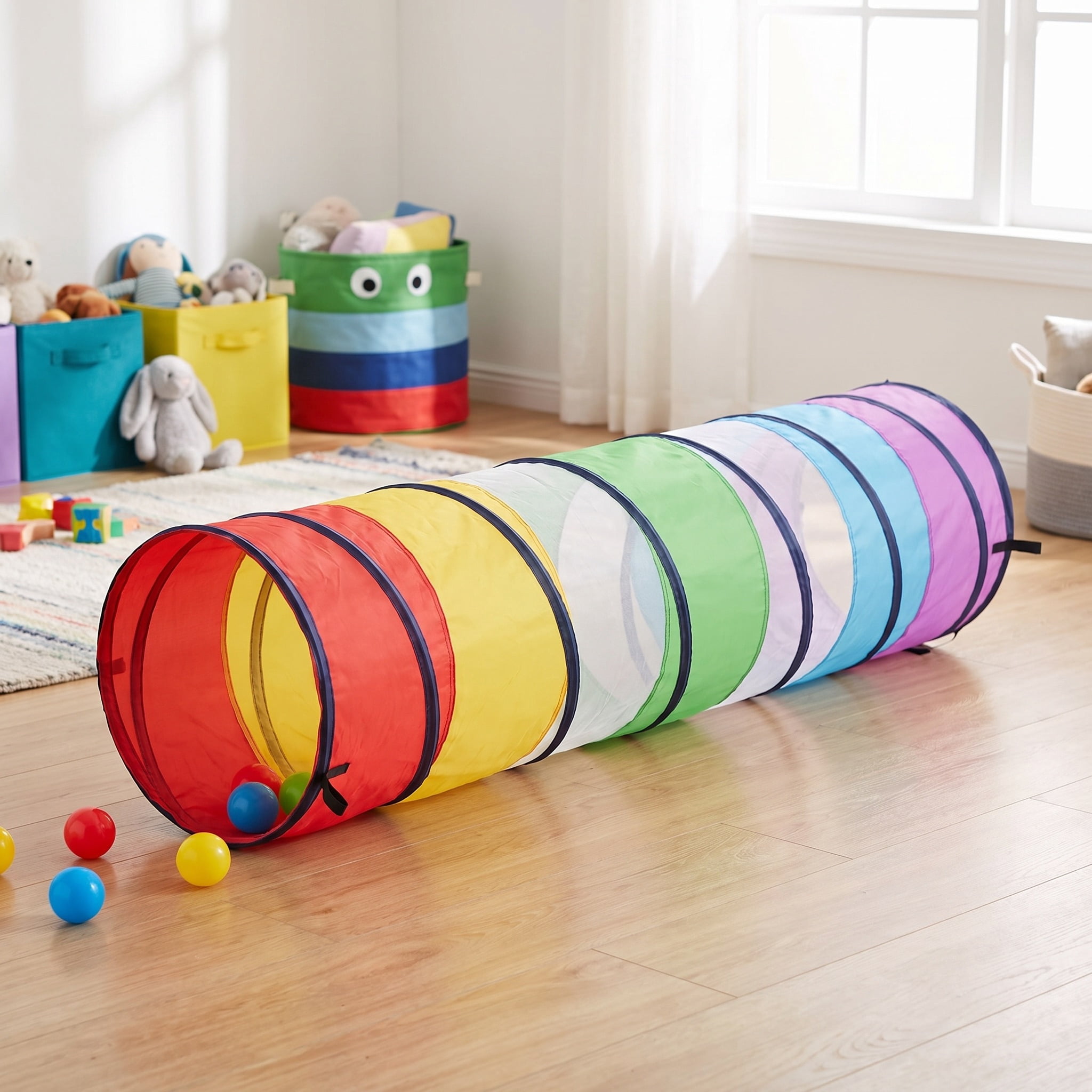 Play Day Pop Up Play Tunnel, 17" x 72"