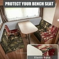 thumbnail image 2 of XYZCANDO Deer RV Dinette Cushion Covers Hunting Tree Camper Decor Stretchable Furniture Covers Comfortable 2 Seat Couch Cover Universal 1 Backrest Cover and 1 Bench Cover Green, 2 of 7