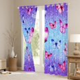 thumbnail image 3 of Manfei Cartoon Butterfly Animal Blackout Curtains Set of 2 (52x84 Each), Blue Purple Dreamy Rainbow Window Curtains, Teens Kids Boys Girls Curtains and Drapes, Curtains and Drapes Home Decor, 3 of 6
