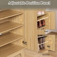 thumbnail image 4 of FANRAL Shoe Cabinet with Doors and Drawers,4-Tier Modern Shoe Storage Cabinet,Slim Wood Shoe Rack for Entryway,Natural Oak Shoe Organizer for Entryway, 4 of 6