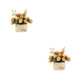 thumbnail image 2 of Matsuzay Simulación de bonsái, macetas artificiales, flores falsas, mano de obra, accesorios para el hogar, decoración, dulce regalo, plantas tipo 5 2piezas, 2 of 6