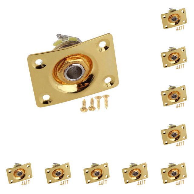 Advancent Panel de toma de Audio para guitarra eléctrica Gibson TL, 1/4 , 6,35mm, montaje de conector de Audio cuadrado Type4 NO4 Advancent CBP097358