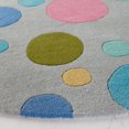 thumbnail image 3 of SAFAVIEH Soho Dots Geometric Wool Area Rug, Grey/Multi, 6' x 6' Round, 3 of 8