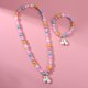 thumbnail image 2 of Conjunto de collar y pulsera de unicornio para niños,Conjunto de joyas coloridas para niñas pequeñas,Anillos para niñas pequeñas,Gran bisutería para que los niños se vistan y disfracen, 2 of 5