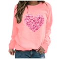 thumbnail image 1 of Chandails à Capuchon Graphiques pour Femmes Col Rond Manches Longues Imprimé Décontracté Ample Chandail Molletonné T-Shirt Blouse Hauts d'Automne, 1 of 2
