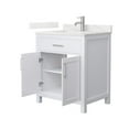 thumbnail image 2 of Beckett 30" White Single Vanity & Giotto Quartz Top (1-Hole) & Nickel Trim, 2 of 5