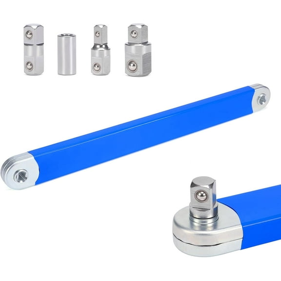 Offset Extension Wrench,Extension Wrench with Square Drive Adapters 1/2" Car Impact Ready Offset Extension and Zero Degree Ratchet Tool